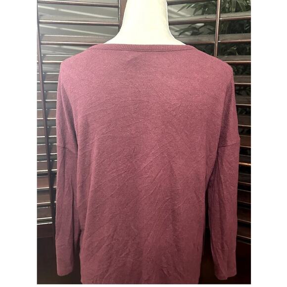 Caslon Women's Burgundy Button Down Long Sleeve Cardigan Sweater XXSP NWOT - Picture 5 of 8